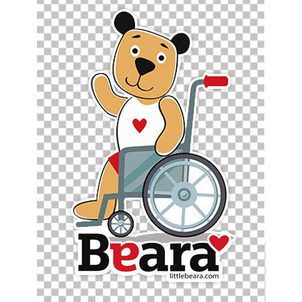 BEARA Boy in a Wheelchair - High-quality print image for download (transparent, on any background)