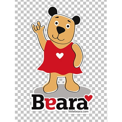 BEARA Girl, Deaf, Using Sign Language - High-quality print image for download (transparent, on any background)