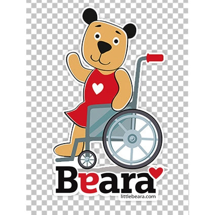 BEARA Girl in a Wheelchair - High-quality print image for download (transparent, on any background)